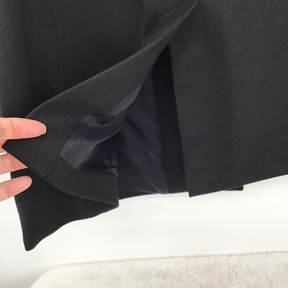 Ann Taylor Loft Pea Coat Jacket Tailored Black Career Business Casual Size 4 - Picture 7 of 9